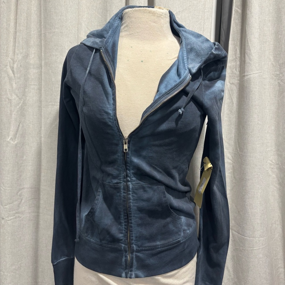 Women's Rock Star size XS Blue Hoodie Jacket